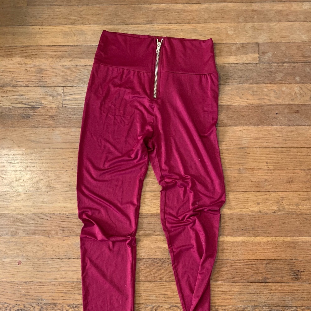 SHEIN zip-front Leggings